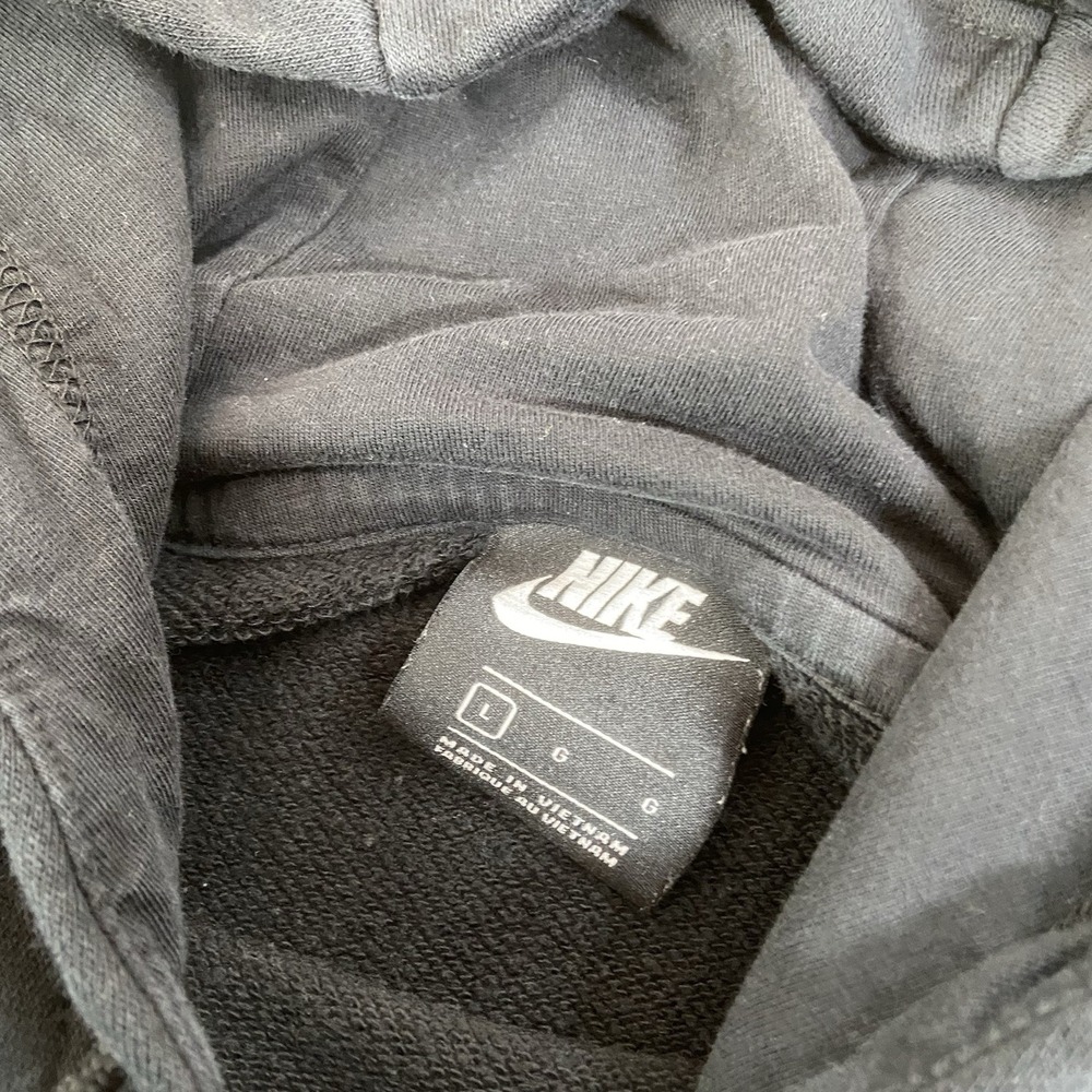 Nike Sportswear Hoodie Womens Large Black Essential Fleece Pullover - Picture 2 of 5